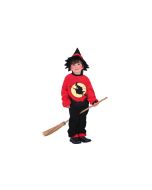 Costume garçon sorcier rouge et noir - 10/12 ans