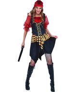 Déguisement femme Pirate rouge - Taille L 