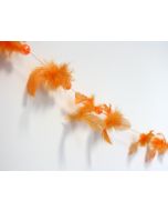 Guirlande de plumes et de perles - orange