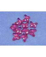 Papillons effet cristal - fuchsia