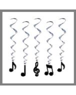 Lot de 5 suspensions notes de musique