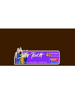 Serviettes soft touch - Chocolat