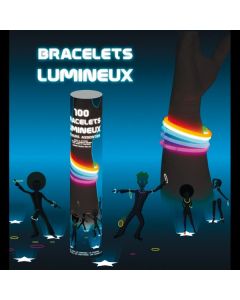 Tube de 100 bracelets lumineux