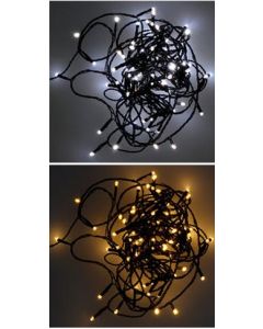 Guirlande clignotante 80 leds blanc et blanc chaud pas chère