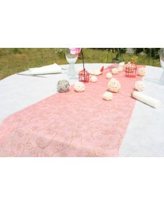 Chemin table arabesque rouge