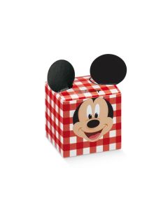 Boite à dragées cube oreille Mickey vichy
